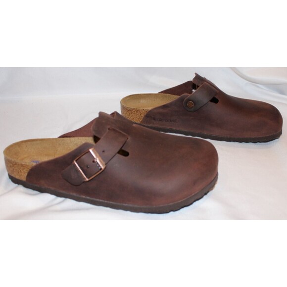 Birkenstock Men\'s Boston Natural Oiled Leather Clogs Sandals Habana NIB Sz EU 48 main image 5